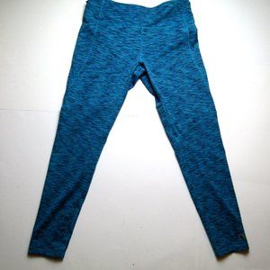 Anne Klein Sport Leggings Size Medium Active Performance Stretch Pants Aqua Blue
